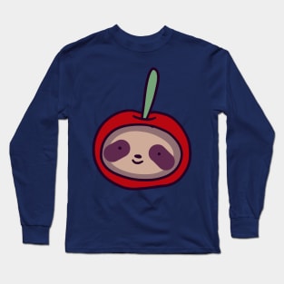 Cherry Sloth Face Long Sleeve T-Shirt